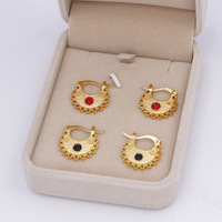 Boucles d'oreilles plaquées or classiques de la mode européenne et américaine du Moyen-Orient