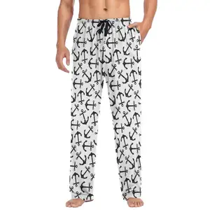 Factory wholesale customs sleep pants size men's sleepwear soft drawstring trousers pyjamas men