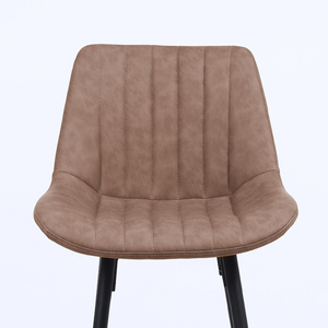 Vintage Luxury Nordic Home Kitchen Modern Brown Nigh <strong>Club</strong> High Metal <strong>Chair</strong> Pu Leather <strong>Fabric</strong> Bar Stools