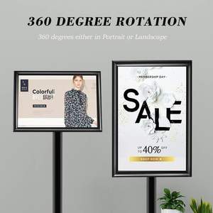 Supporto per Insegne Regolabile e Pieghevole, Resistente, 8.5 X 11'', Cornice Acrilica per Foto, Espositore da Terra Decorativo per Insegne e Poster - Product Image 3