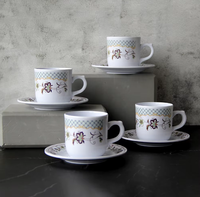 Tasses à café et sous-tasses en plastique, vente en gros, usine
