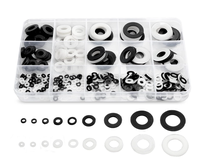 420 Pcs Black/White Nylon Flat Washers Assortment Kit Suitable for M2 M2.5 M3 M4 M5 M6 M8 M10 M12 Screws and Bolt