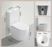 Vente en gros usine : Cuvette de toilettes WC en céramique au design moderne, à chasse d'eau rapide, pour salles de bain d'appartements