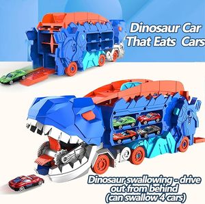 Dinosauro carrier truck per bambini dinosauro <span class=keywords><strong>auto</strong></span> trasporto <span class=keywords><strong>camion</strong></span> dinosauro pista giocattoli - Product Image 2