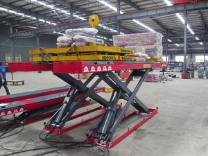 Eco-way 100% Original de alta calidad <span class=keywords><strong>5000KG</strong></span> elevadores de tijera de doble nivel de coche para plataforma de tijera elevadora de alineación de cuatro ruedas - Product Image 2