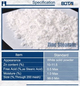 BOTAI Sacs de 25 kg Stabilisateur thermique PVC Stéarate de zinc pour produits chimiques PVC Additifs pour peintures Additifs pour béton Additifs pour pétrole Pureté 99% - Product Image 3