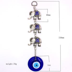 3 elefante ornamento <span class=keywords><strong>Mal</strong></span> De Ojo <span class=keywords><strong>mal</strong></span> De ojo decoración Metal pared arte amuletos coche/hogar/jardín/granja decoración patrón Santo amuleto - Product Image 3