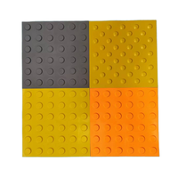 Dalles de pavage tactiles en caoutchouc PVC TPU autocollantes, routes extérieures, trottoirs, panneaux d'avertissement pour aveugles, dalles de sol pour usage extérieur