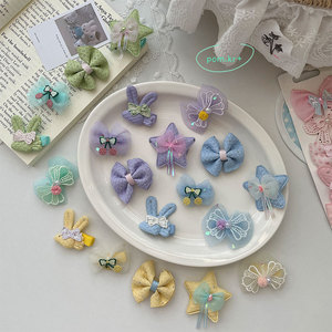 Lot de 5 élastiques à cheveux avec nœud, motif animal corbeau, accessoires capillaires qui ne blessent pas les cheveux, pour bébés filles - Product Image 2