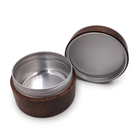 Frascos Cosméticos Ecológicos de Madera de Haya con Interior de Aluminio, 30 ml, 50 ml, 100 ml, Recipientes de Almacenamiento de Cera para el Cabello, Frascos para Velas