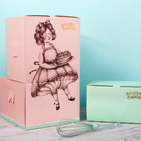 Boîte à pâtisserie en carton rigide biodégradable imprimée pour cheesecake, fournie directement par l'usine, pour les grossistes en articles de boulangerie
