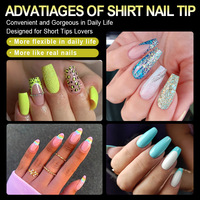 240 Uñas Postizas Flexibles de Gel Suave, Puntas de Extensión de Cobertura Completa, Estilo Francés, Múltiples Formas: Ataúd, Ovaladas, Stiletto, Puntas de Dedo de ABS