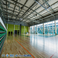 Structure en acier préfabriquée durable et écologique pour arène sportive intérieure, solution tout-en-un pour la construction de gymnases et clubs sportifs, galvanisation à chaud