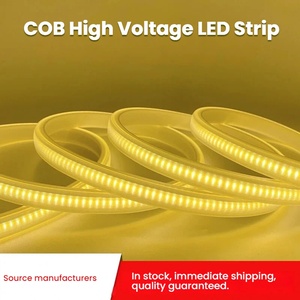 Tira de Luz <span class=keywords><strong>LED</strong></span> <span class=keywords><strong>COB</strong></span> Súper Brillante, Flexible, de Silicona, Lámpara Lineal, Alta Tensión 120V 230V, Sin Controlador, Impermeable, para Exteriores - Product Image 3
