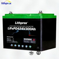 Batterie à décharge profonde robuste 24V 300AH Grade A LiFePO4 pour stockage domestique, avec terminal RS485 M8, 6000 cycles, CE RoHS IP67, service OEM ODM