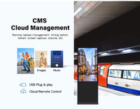 Afficheur numérique interactif ANRY Slim Totem Tall 55 pouces 4K UHD Android 11 2+32 Go avec écran LCD et contrôle par télécommande/WiFi/application pour utilisation en ascenseur