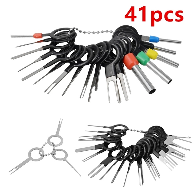 41pcs Car Terminal Removal Kit Auto Pin Wire Connector Extractor Automotive Electrical Plug Crimp Puller Repair Hand Tool