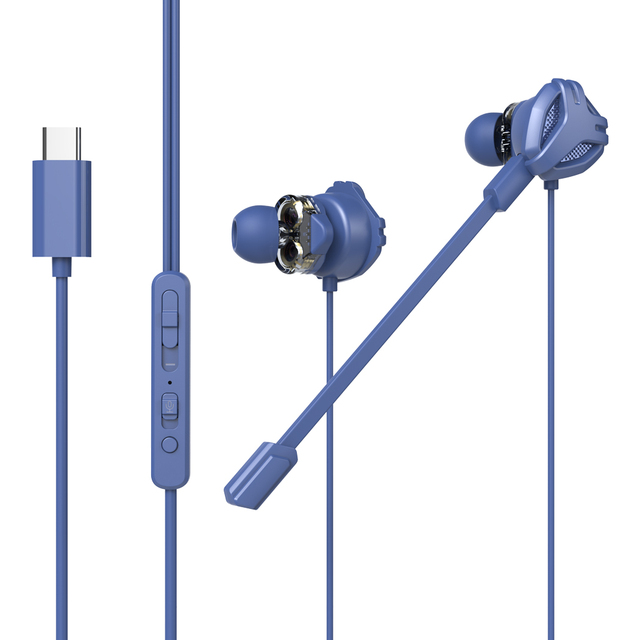 Classic Design Mobile Phone Accessories Usb C Earphones Type-C Wired In-Ear Gaming Headset