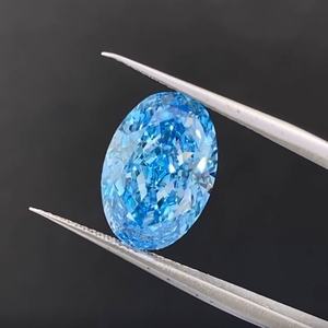 Diamant CVD de laboratoire de qualité Fancy Vivid Blue certifié IGI, taille ovale, 6,03 carats - Product Image 1