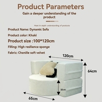 Canapé modulaire compressé en tissu, sans cadre, en mousse intégrale, style bloc de tofu, pour salon domestique