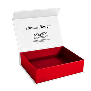 Kotak hadiah Natal Logo kustom dengan bahan daur ulang lapisan spons penutupan magnetik desain pohon Natal ramah lingkungan - Product Image 5