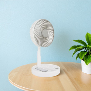 Ventiladores solares portátiles compactos 2025 Nuevo diseño plegable con alto flujo de aire y función de iluminación silenciosa - Product Image 4