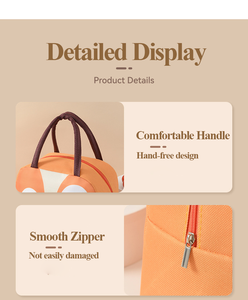 กระเป๋าใส่อาหารกลางวันแบบพกพา ลายการ์ตูนน่ารัก แฟชั่น ทันสมัย  พร้อมโลโก้สั่งทำพิเศษ  วัสดุผ้า Oxford หนาพิเศษ เก็บความร้อนได้ดี เหมาะสำหรับปิกนิก - Product Image 4