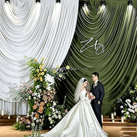 Rideau de fond de scène bordeaux pour mariage, draperie ondulée pour arche de scène, décoration de banquet de mariage, draperie de base pour scène