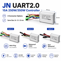 Contrôleur de moteur sans balais pour vélo électrique JN UART2.0 36V-48V 15A DC 250W-350W, étanche, avec prise SM, en alliage d'aluminium, pièces pour vélo électrique