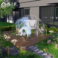 Yourte Géodésique de Maison Complète, Camping de Luxe, Polycarbonate, Tente Igloo Transparente, Maison Dome