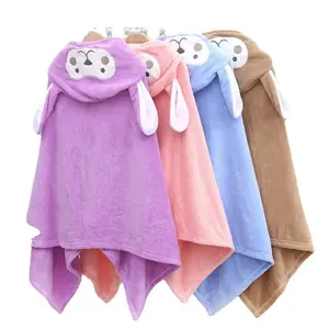 Wholesale hot selling Children's towel cloak and hood bathrobe cute baby bath towel