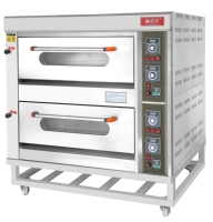Four à gaz à plateau unique, 3 plateaux, acier inoxydable, commande numérique pour boulangerie