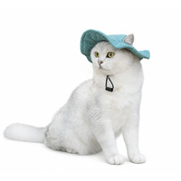 Chapeau de soleil réglable en velours côtelé pour animaux de compagnie avec ouverture pour les oreilles, chapeau bob pour chiens et chats, accessoires d'été pour animaux de compagnie en gros