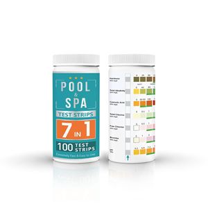 Bandelettes de test d'eau pour piscine et spa 7-en-1 : <span class=keywords><strong>Acide</strong></span> <span class=keywords><strong>cyanurique</strong></span>, pH, chlore résiduel, dureté, modèle W-7, rapide - Product Image 4