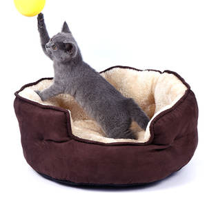 Cama lavable para perros en Europa y América, cama para gatos redonda para interiores, cama redonda para mascotas para cachorros y gatitos - Product Image 1