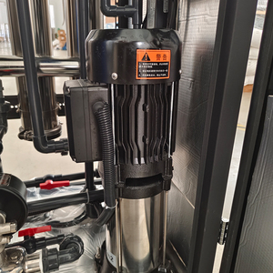 Système de filtration d'eau par osmose inverse 500LPH, taux de dessalement élevé, pompe contrôlée par PLC, certifié CE, eau ultra pure - Product Image 4