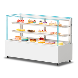 <span class=keywords><strong>Vitrina</strong></span> <span class=keywords><strong>Refrigerada</strong></span> Comercial sin Marco <span class=keywords><strong>para</strong></span> <span class=keywords><strong>Pasteles</strong></span>, con Puerta Trasera Panorámica en Ángulo Recto <span class=keywords><strong>para</strong></span> Exhibición de Postres en Panaderías - Product Image 1