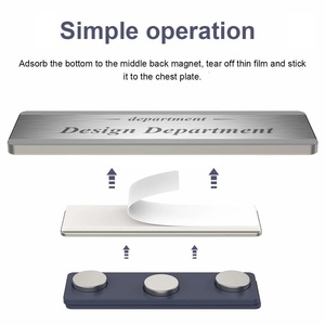 Magnetic Badge Holder with <strong>Neodymium</strong> <strong>Magnets</strong> Permanent NDfeb <strong>Security</strong> <strong>Tag</strong> <strong>Removal</strong> Bending Processing Service for Name Badges - Product Image 6