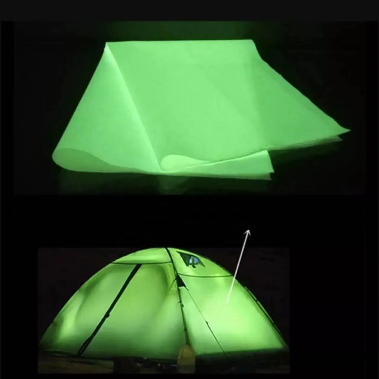 High Visibility Glow in the dark Polyester Fabric Night Luminous Fluorescence Recycle Glowing Fabrics For Jacket