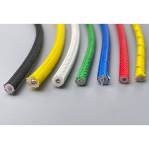 Câble en silicone tressé en <span class=keywords><strong>fibre</strong></span> de verre 1-24 AWG, résistant à la chaleur, isolé en silicone, pour four - Product Image 1