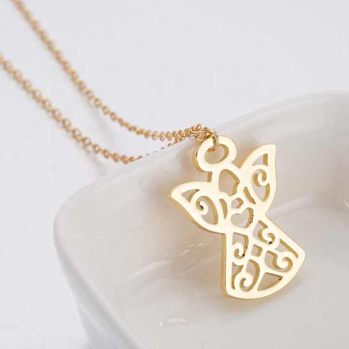 Fashion Stainless Steel Feminist Charm Pendant Necklace Gold Plated Letter  Statement Jewelry1