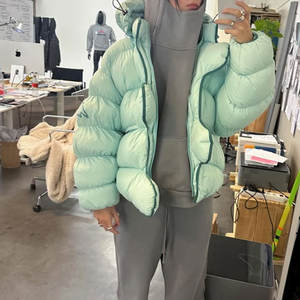 عالية الجودة للغاية الوزن الثقيل Gsm الشتاء الدافئ المتضخم مطوي بغطاء الرأس سحاب يصل عادي الشتاء مصمم الشارع الشهير - Product Image 5