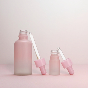 Flacons compte-gouttes en verre rose mat de luxe Offre Spéciale forme de cylindre 5ml 100ml emballage de crème de sérum liquide vide pour huiles essentielles - Product Image 6