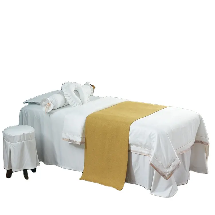 Juego de sábanas cómodas para uso en salón de belleza, colchas para cama, 4 unidades