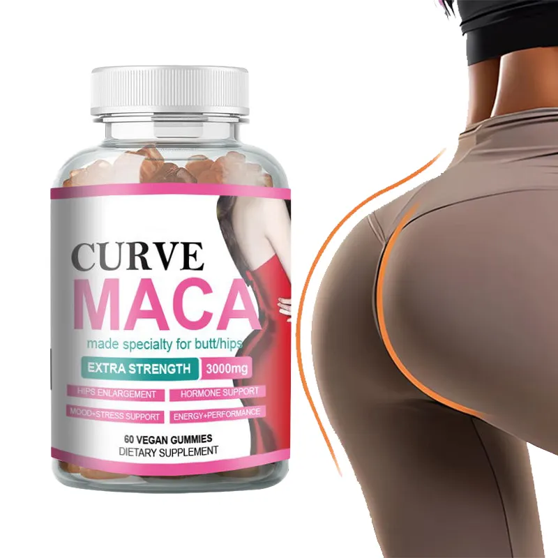 Private Label Free Sample Butt Enlargement Maca Gummy Buttock Lifting Tightening Gummies For Women Hips And Butt Lift Gummies
