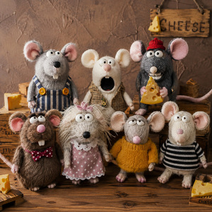 Ratones <span class=keywords><strong>de</strong></span> Peluche Personalizados Directo <span class=keywords><strong>de</strong></span> Fábrica, OEM ODM, con Logotipo, Ropa y Embalaje para Compradores B2B Globales - Product Image 1