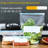 Bolsa de Plástico Multiusos con Cierre Hermético, Impresión Personalizada, Varios Tamaños, Apilable, Resistente, para Congelador, para Mantener la Frescura de los Alimentos