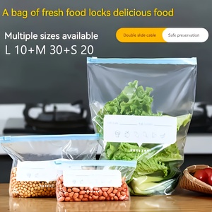 Bolsa de Plástico Multiusos con Cierre Hermé<span class=keywords><strong>tico</strong></span>, Impresión Personalizada, Varios Tamaños, Apilable, Resistente, para Congelador, para Mantener la Frescura de los Alimentos - Product Image 4