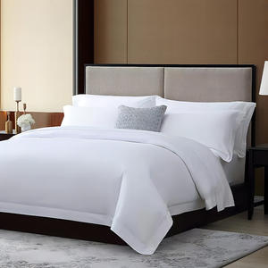 Ensemble <span class=keywords><strong>de</strong></span> quatre pièces <span class=keywords><strong>de</strong></span> style moderne en <span class=keywords><strong>satin</strong></span> blanc pur pour hôtel et literie <span class=keywords><strong>Drap</strong></span>-<span class=keywords><strong>housse</strong></span> King Size en pur <span class=keywords><strong>coton</strong></span> Vente en gros - Product Image 4