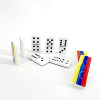 Vente en gros Jeu de dominos en acrylique personnalisé à 2 couches de qualité supérieure Jeu de société de puzzle pour enfants et adultes
